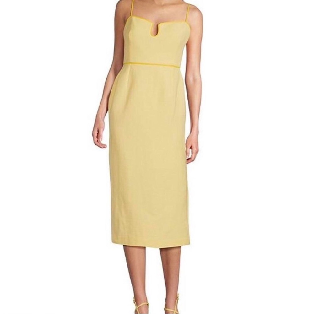 ANTONIO MELANI Sunny Yellow Midi Dress